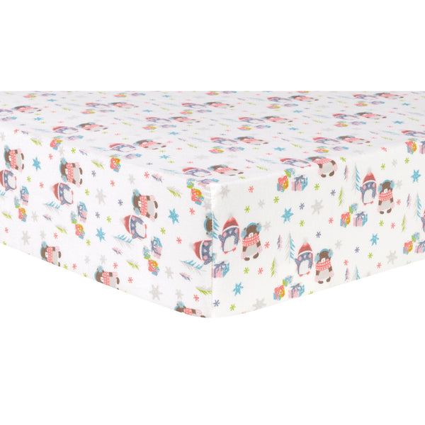 Winter Wishes Deluxe Flannel Fitted Crib Sheet-WHIM-G-JadeMoghul Inc.