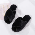 Winter Women House Slippers Faux Fur Fashion Warm Shoes Woman Slip on Flats Female Slides Black Pink cozy home  furry slippers AExp