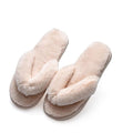 Winter Women House Slippers Faux Fur Fashion Warm Shoes Woman Slip on Flats Female Slides Black Pink cozy home  furry slippers AExp