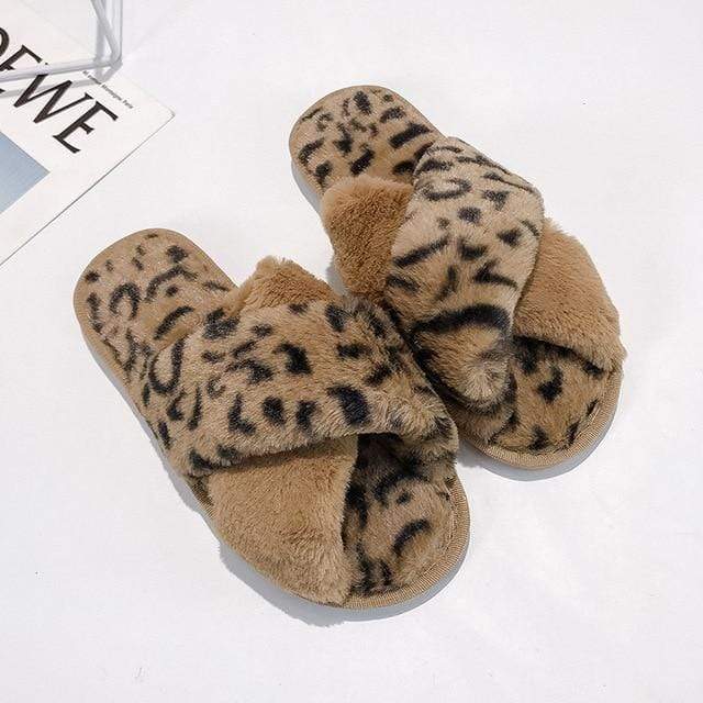 Winter Women House Slippers Faux Fur Fashion Warm Shoes Woman Slip on Flats Female Slides Black Pink cozy home  furry slippers AExp