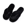 Winter Women House Slippers Faux Fur Fashion Warm Shoes Woman Slip on Flats Female Slides Black Pink cozy home  furry slippers AExp
