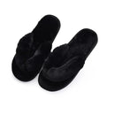 Winter Women House Slippers Faux Fur Fashion Warm Shoes Woman Slip on Flats Female Slides Black Pink cozy home  furry slippers AExp