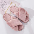Winter Women House Slippers Faux Fur Fashion Warm Shoes Woman Slip on Flats Female Slides Black Pink cozy home  furry slippers JadeMoghul Inc. 
