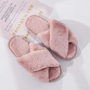 Winter Women House Slippers Faux Fur Fashion Warm Shoes Woman Slip on Flats Female Slides Black Pink cozy home  furry slippers JadeMoghul Inc. 
