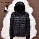Winter Women Ultralight Thin Down Jacket White Duck Down Hooded Jackets Long Sleeve Warm Coat Parka Female Portable Outwear JadeMoghul Inc. 