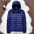 Winter Women Ultralight Thin Down Jacket White Duck Down Hooded Jackets Long Sleeve Warm Coat Parka Female Portable Outwear JadeMoghul Inc. 