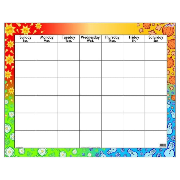 WIPE-OFF CHART CALENDAR 22 X 28-Learning Materials-JadeMoghul Inc.