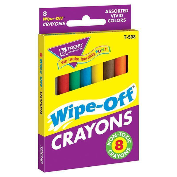 WIPE-OFF CRAYONS REGULAR 8/PK-Learning Materials-JadeMoghul Inc.