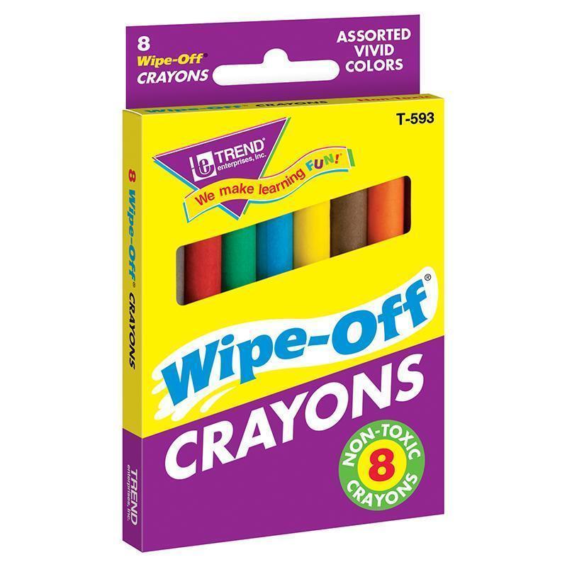 WIPE-OFF CRAYONS REGULAR 8/PK-Learning Materials-JadeMoghul Inc.