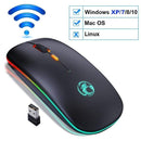 Wireless Mouse Bluetooth RGB Rechargeable Mouse Wireless Computer Silent Mause LED Backlit Ergonomic Gaming Mouse For Laptop PC JadeMoghul Inc. 