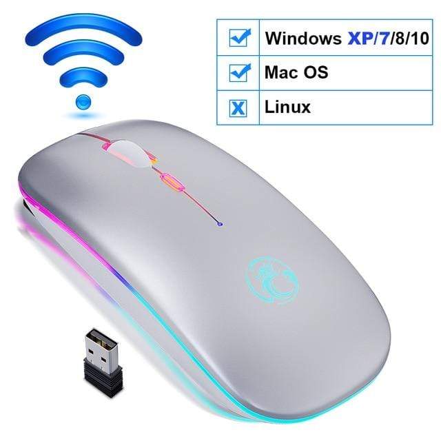 Wireless Mouse Bluetooth RGB Rechargeable Mouse Wireless Computer Silent Mause LED Backlit Ergonomic Gaming Mouse For Laptop PC JadeMoghul Inc. 
