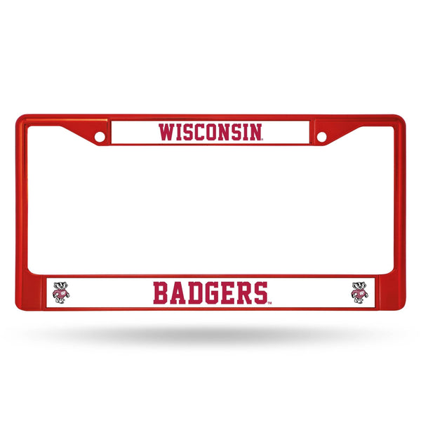Lexus License Plate Frame Wisconsin Red Colored Chrome Frame