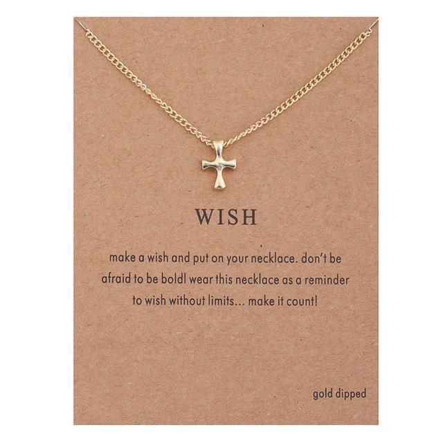 With Card Alloy Key Star Infinity Anchor Drop Gold-color Shorts Clavicle Chains Fashion Necklaces & Pendants Wholesale