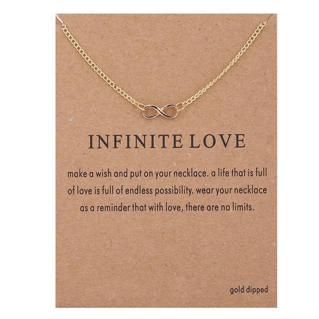 With Card Alloy Key Star Infinity Anchor Drop Gold-color Shorts Clavicle Chains Fashion Necklaces & Pendants Wholesale