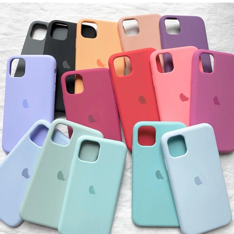 with logo Official Original Silicon Case For iphone 11 12 pro x xr xs max Cover For iphone 11 pro max 7 6 8 6s plus se 2020 case JadeMoghul Inc. 