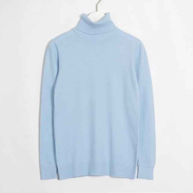 Wixra Knitting Sweater and Jumper Turtleneck Tops Pullovers Casual Sweaters Womens Long Sleeve All-match Elastic Sweater JadeMoghul Inc. 
