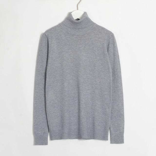 Wixra Knitting Sweater and Jumper Turtleneck Tops Pullovers Casual Sweaters Womens Long Sleeve All-match Elastic Sweater JadeMoghul Inc. 