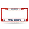 BMW License Plate Frame Wizards Colored Chrome Frame Secondary Red