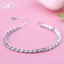 WK NEW Design 925 Sterling Silver Bracelet Women 4MM Hollow Phoenix Tail Shape Link Chain Bracelets Jewelry Pulseras SW BA023--JadeMoghul Inc.