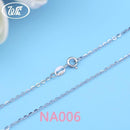WK Real Pure 925 Sterling Silver Chain Necklace For Women Female Girls 16 18 Inch Snake Rope Link Chain Jewelry Wholesale Gift-NA006 D-18 INCH (45CM)-JadeMoghul Inc.