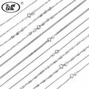 WK Real Pure 925 Sterling Silver Chain Necklace For Women Female Girls 16 18 Inch Snake Rope Link Chain Jewelry Wholesale Gift-NA006 D-18 INCH (45CM)-JadeMoghul Inc.