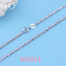 WK Real Pure 925 Sterling Silver Chain Necklace For Women Female Girls 16 18 Inch Snake Rope Link Chain Jewelry Wholesale Gift-NA014 H-18 INCH (45CM)-JadeMoghul Inc.
