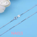 WK Real Pure 925 Sterling Silver Chain Necklace For Women Female Girls 16 18 Inch Snake Rope Link Chain Jewelry Wholesale Gift-NA015 I-18 INCH (45CM)-JadeMoghul Inc.