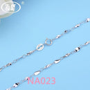 WK Real Pure 925 Sterling Silver Chain Necklace For Women Female Girls 16 18 Inch Snake Rope Link Chain Jewelry Wholesale Gift-NA023 N-18 INCH (45CM)-JadeMoghul Inc.