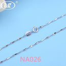 WK Real Pure 925 Sterling Silver Chain Necklace For Women Female Girls 16 18 Inch Snake Rope Link Chain Jewelry Wholesale Gift-NA026 O-18 INCH (45CM)-JadeMoghul Inc.