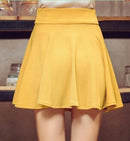 WKOUD M-5XL Plus Size Shorts Skirts Women's Solid Mini Pleated Skirt Fashion High Waist Casual Wear DK6023-yellow-One Size-JadeMoghul Inc.