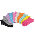 Women 10 Pairs Ankle Length Solid / Printed Socks-bow-One Size-JadeMoghul Inc.
