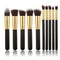 Women 10 pcs Synthetic Kabuki Makeup Brush Set-1-JadeMoghul Inc.