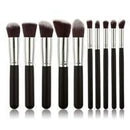 Women 10 pcs Synthetic Kabuki Makeup Brush Set-2-JadeMoghul Inc.