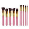 Women 10 pcs Synthetic Kabuki Makeup Brush Set-5-JadeMoghul Inc.