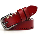 Women 100% Real Cowhide Leather Belt-Red-110cm-JadeMoghul Inc.