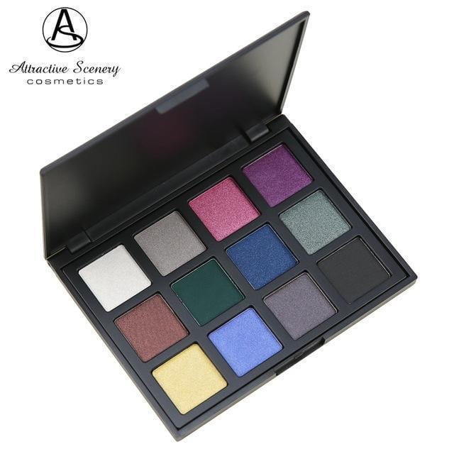 Women 12 Color All Inclusive Eyeshadow Palette Collection-D-JadeMoghul Inc.