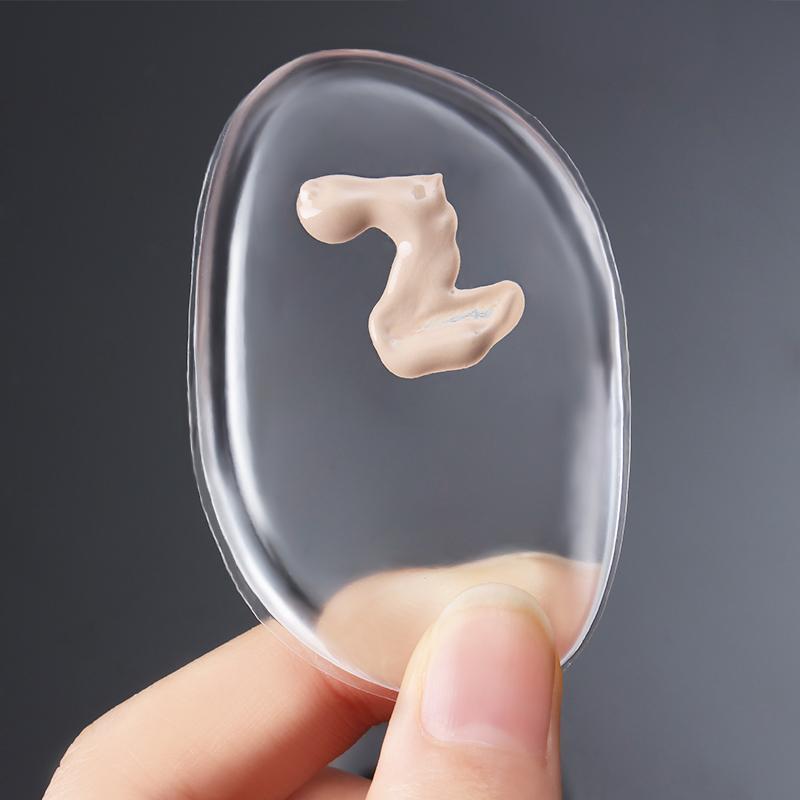 Women 2 Pcs Jelly Soft Silicone Gel Sponge For Foundation Application-1 pc clear-JadeMoghul Inc.