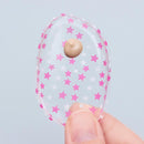 Women 2 Pcs Jelly Soft Silicone Gel Sponge For Foundation Application-1pc red star-JadeMoghul Inc.