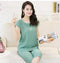 Women 2 Piece Cotton Pajama Set With Embroidered Detailing-As the photo show 2-XL-JadeMoghul Inc.