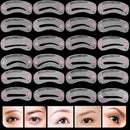 Women 24 Pcs Pro Reusable Eyebrow Stencil Template