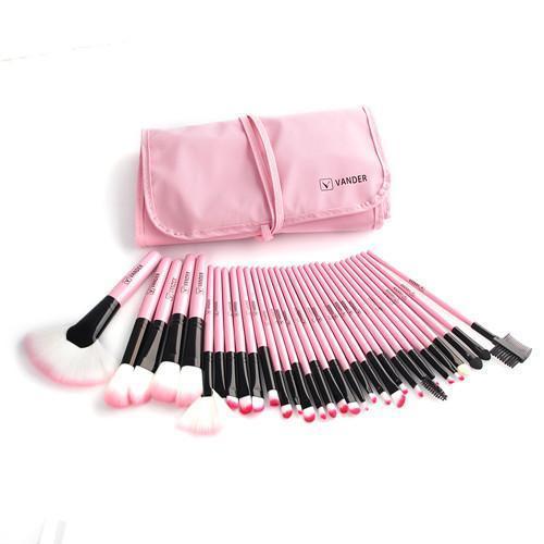 Women 32Pcs Set Professional Makeup Brush Set With Storage Bag-Pink-United States-JadeMoghul Inc.