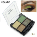 Women 4 Colors Glitter Eye shadow Palette With Applicator-1-JadeMoghul Inc.