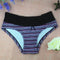 Women 5 Pcs Striped Cotton And Lace Panties-5-M-JadeMoghul Inc.