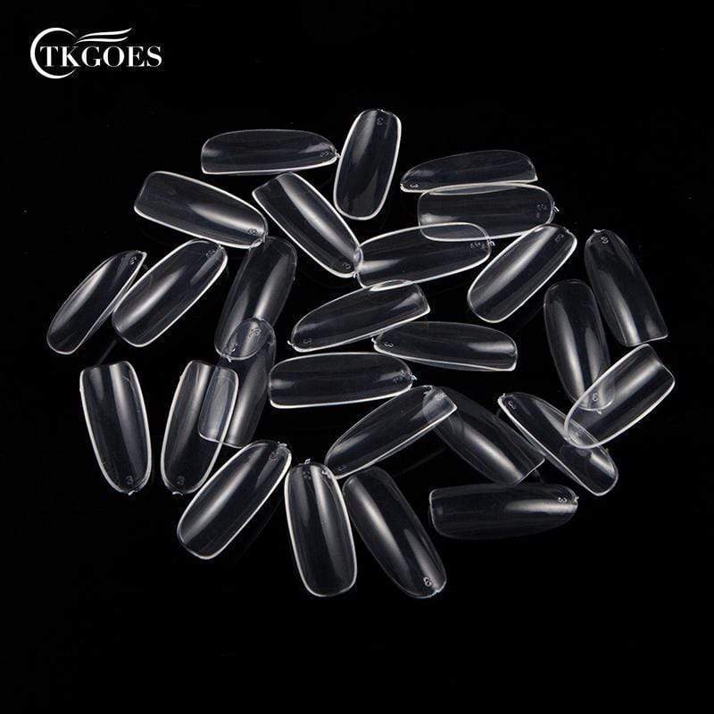 Women 500 PCS Acrylic Oval False  Nail Tips