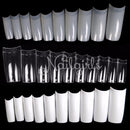 Women 500 Pcs False French Style Acrylic UV Gel Nail Tips-White-JadeMoghul Inc.