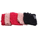 Women 5pcs Full Floral Sheer Lace Panties-2Red 2Skin 1Black-L-JadeMoghul Inc.