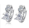 Women .925 Sterling Silver Crystal Angel Stud Earrings With Lock Closure-silver white stone-JadeMoghul Inc.