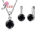 Women 925 Sterling Silver Earring And Pendant Necklace Set-S48114-JadeMoghul Inc.