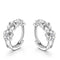 Women 925 Sterling Silver Flowers Hoop Earrings--JadeMoghul Inc.