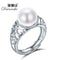 Women 925 Sterling Silver Freshwater Pearl Adjustable Ring-Resizable-Pink-JadeMoghul Inc.
